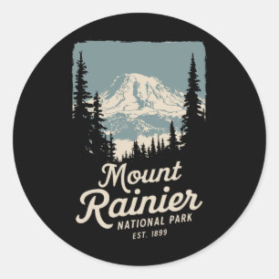 Mount Rainier Nationalpark Souvenir Natur Im Freie Runder Aufkleber