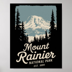 Mount Rainier Nationalpark Souvenir Natur Outdoor Poster