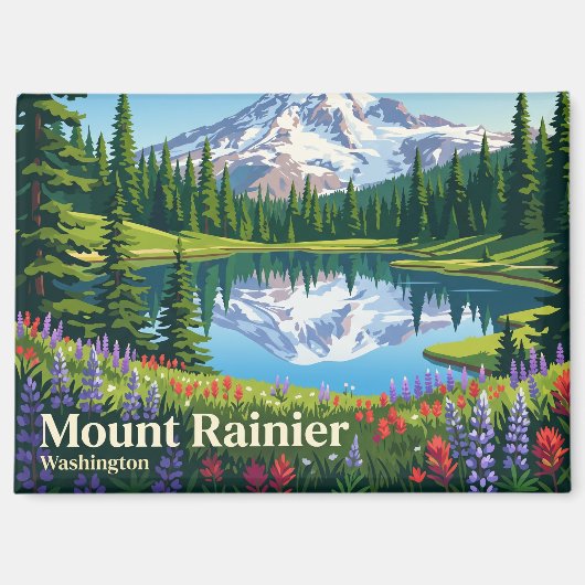 Mount Rainier Nationalpark USA Magnet (Vorderseite)