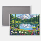 Mount Rainier Nationalpark USA Magnet (Vorderseite/Rückseite)