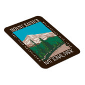 Mount Rainier Nationalpark Vintage abgenutzt Magnet (Rechte Seite)
