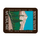 Mount Rainier Nationalpark Vintage abgenutzt Magnet (Horizontal)