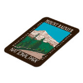 Mount Rainier Nationalpark Vintage abgenutzt Magnet (Linke Seite)