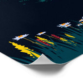 Mount Rainier Nationalpark Vintage Reiseplaner Poster (Ecke)