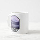 Mount Rainier Nationalpark Washington Cabin Retro Kaffeetasse (Vorderseite Links)