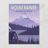 Mount Rainier Nationalpark Washington Cabin Retro