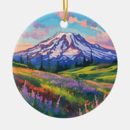 Mount Rainier Nationalpark Washington Keramik Ornament