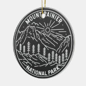 Mount Rainier Nationalpark Washington Monoline Keramik Ornament (Links)