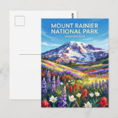 Mount-Rainier-Nationalpark Washington Postkarte (Vorne/Hinten)