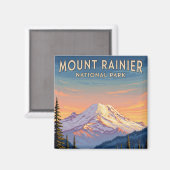 Mount Rainier Nationalpark Washington Reise Magnet (Vorderseite/Rückseite)