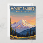 Mount Rainier Nationalpark Washington Reise Postkarte (Vorne/Hinten)