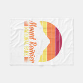 Mount Rainier Nationalpark Washington Retro Fleecedecke (Vorderseite (Horizontal))