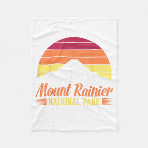 Mount Rainier Nationalpark Washington Retro Fleecedecke