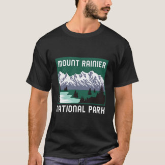 Mount Rainier Nationalpark Washington Retro Graph T-Shirt