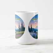 Mount Rainier Nationalpark Washington Retro Kaffeetasse (Mittel)