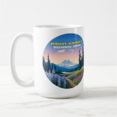Mount Rainier Nationalpark Washington Retro Kaffeetasse (Links)