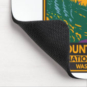 Mount Rainier Nationalpark Washington Retro Mousepad (Ecke)