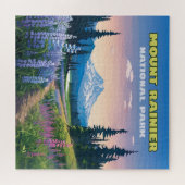 Mount Rainier Nationalpark Washington Retro Puzzle (Horizontal)