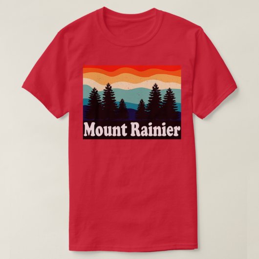Mount Rainier Nationalpark Washington T-Shirt (Design vorne)