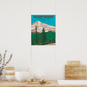 Mount Rainier Nationalpark Washington Vintag Poster (Küche)