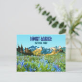 Mount Rainier Nationalpark Washington Vintag Postkarte (Stehend Vorderseite)