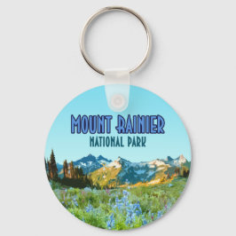 Mount Rainier Nationalpark Washington Vintag Schlüsselanhänger