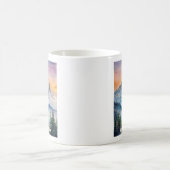 Mount Rainier Nationalpark Wasserfarbenmalerei Kaffeetasse (Mittel)