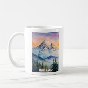Mount Rainier Nationalpark Wasserfarbenmalerei Kaffeetasse