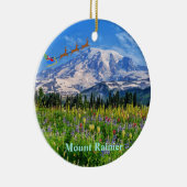 Mount Rainier Nationalpark Weihnachtsmuseum Keramik Ornament (Rechts)