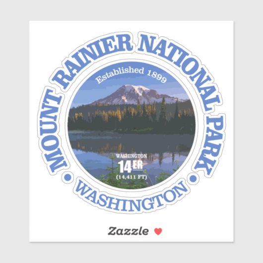 Mount Rainier NP2 Aufkleber (Blatt)