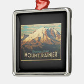 Mount Rainier Ornament Aus Metall (Links)