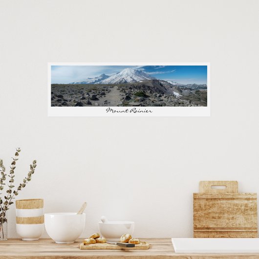 Mount Rainier Panorama Poster (Küche)