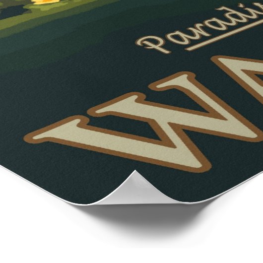 Mount Rainier - Paradise Inn Lodge - Reiseplakat Poster (Ecke)