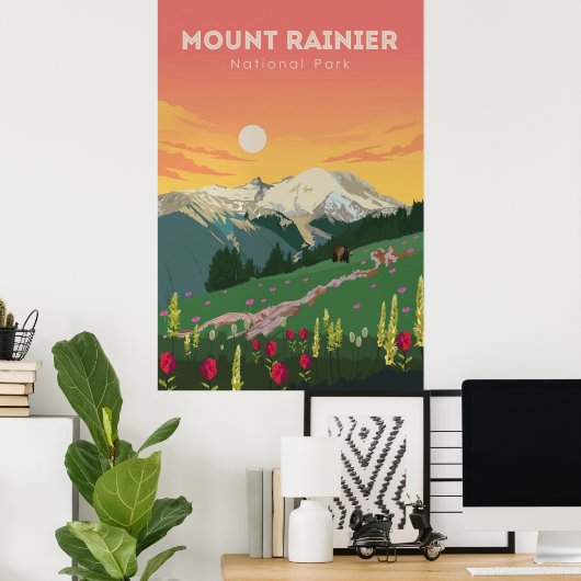Mount Rainier Poster (Heimbüro)