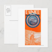 Mount Rainier Poster - Reiten Postkarte (Vorne/Hinten)