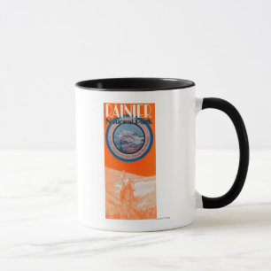 Mount Rainier Poster - Reiten Tasse
