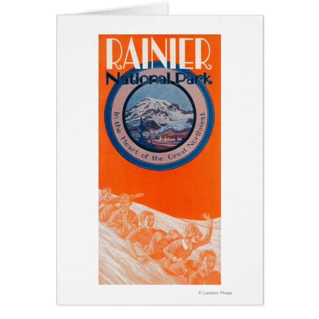 Mount Rainier Poster - Rodelbahn (Vorne)