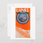 Mount Rainier Poster - Rodelbahn Postkarte (Vorne/Hinten)