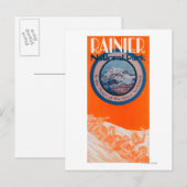 Mount Rainier Poster - Schlittenfahren Postkarte (Vorne/Hinten)