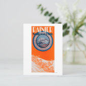 Mount Rainier Poster - Schlittenfahren Postkarte (Stehend Vorderseite)