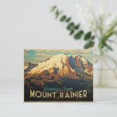 Mount Rainier Postkarte (Stehend Vorderseite)