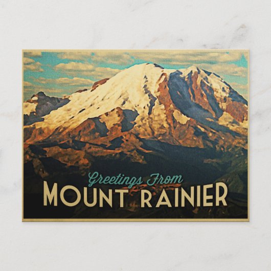 Mount Rainier Postkarte (Vorderseite)