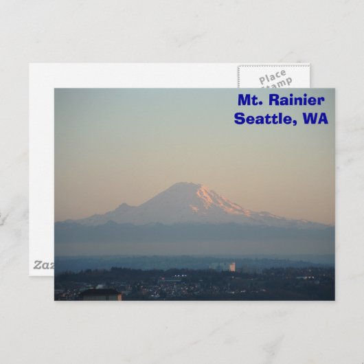 Mount Rainier Postkarte (Vorne/Hinten)