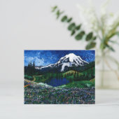 Mount Rainier Postkarte (Stehend Vorderseite)