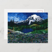 Mount Rainier Postkarte (Vorne/Hinten)