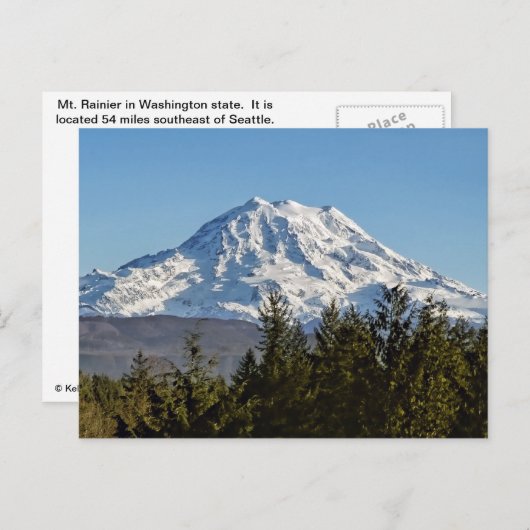 Mount Rainier Postkarte (Vorne/Hinten)