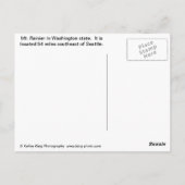 Mount Rainier Postkarte (Rückseite)