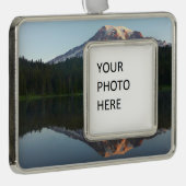 Mount Rainier reflektiert Sonnenaufgang I Rahmen-Ornament Silber (Rechts)