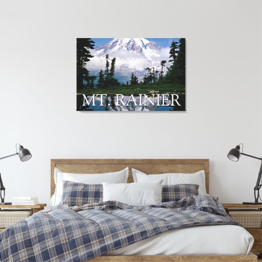 Mount Rainier | Reflektion in einem Bergteich Leinwanddruck (Insitu (Schlafzimmer))