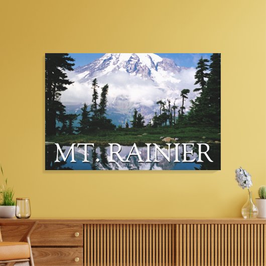 Mount Rainier | Reflektion in einem Bergteich Leinwanddruck (Insitu (Wohnzimmer))